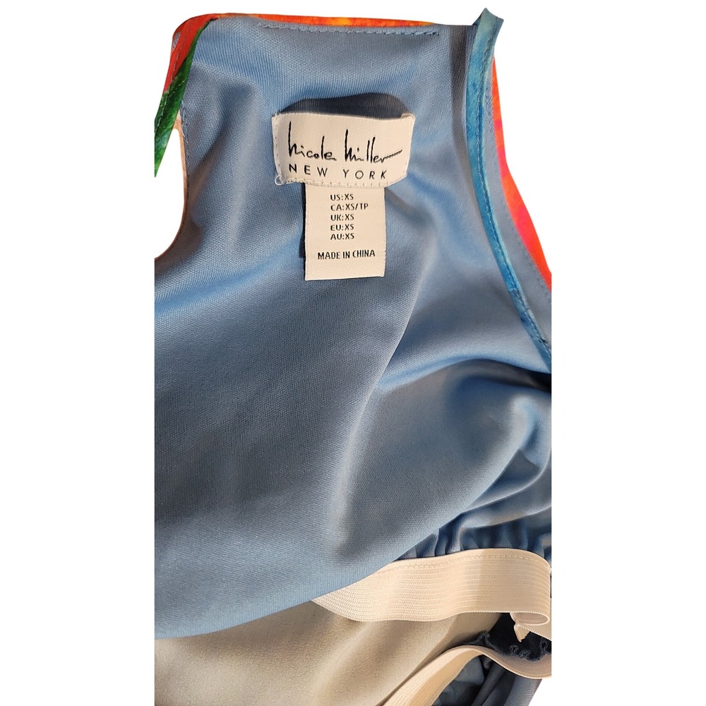 Nicole Miller New‎ York XS Abstract Print Sleeveless Maxi Dress - Picture 6 of 7